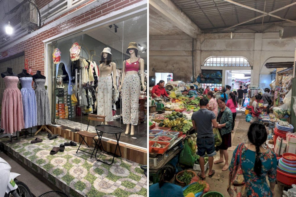 Chợ Bavet bán đa dạng các mặt hàng